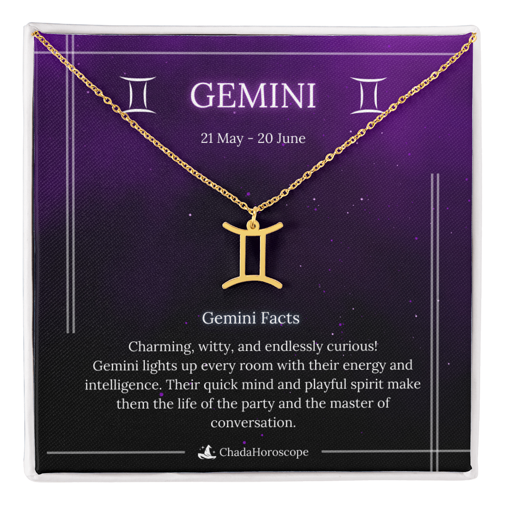 Gemini Zodiac Sign Necklace