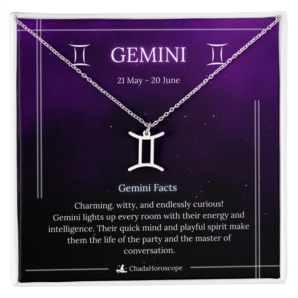 Gemini Zodiac Sign Necklace