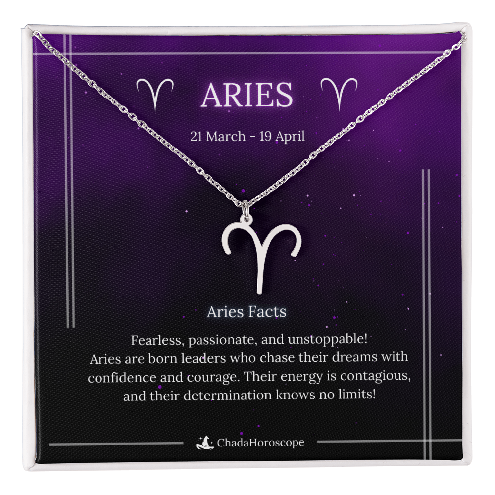 Aries Zodiac Sign Necklace