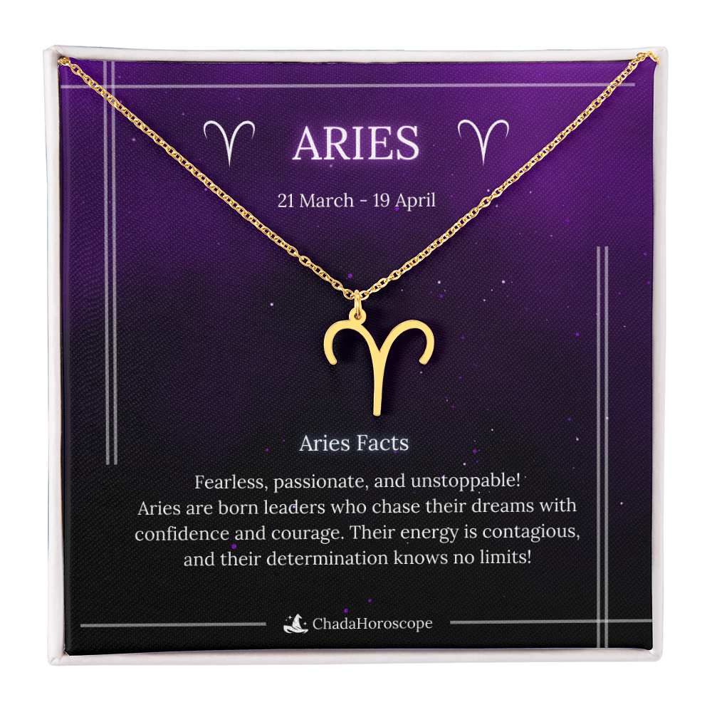 Aries Zodiac Sign Necklace