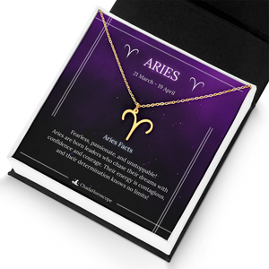 Aries Zodiac Sign Necklace