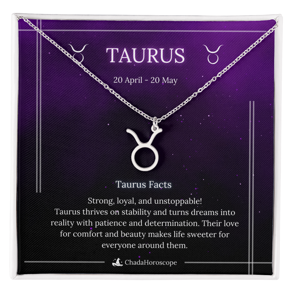 Taurus Zodiac Sign Necklace