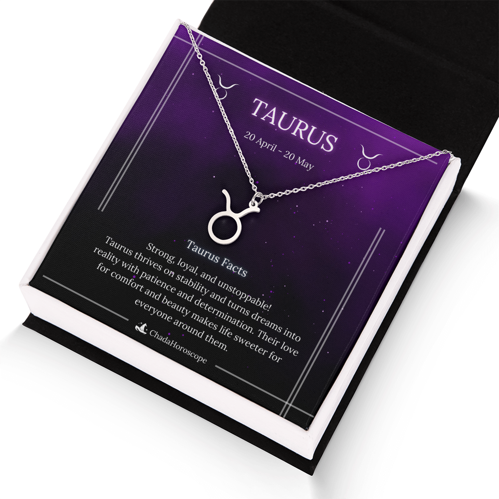 Taurus Zodiac Sign Necklace