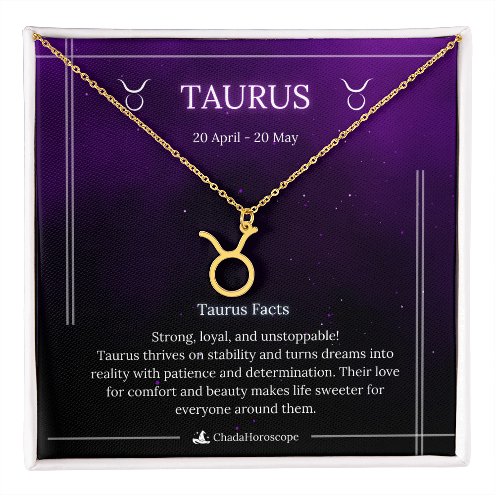 Taurus Zodiac Sign Necklace