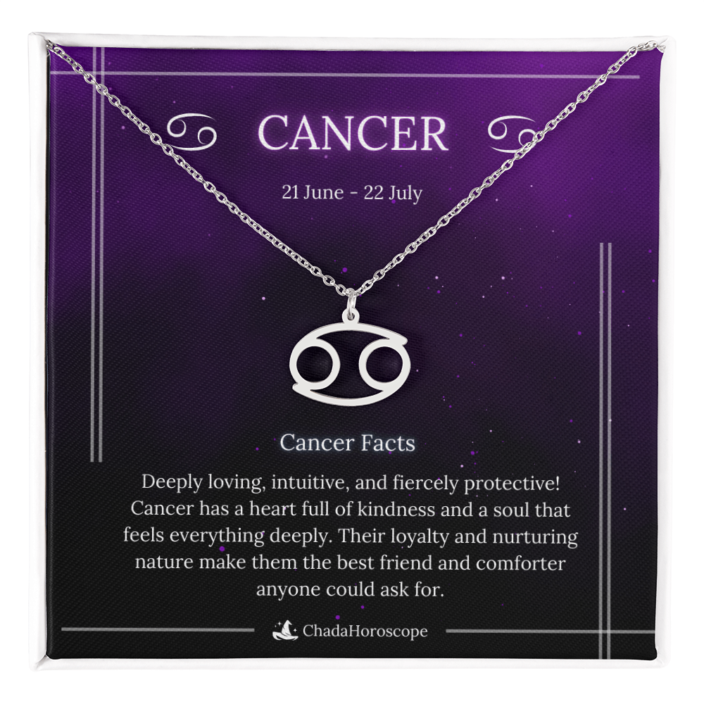 Cancer Zodiac Sign Necklace