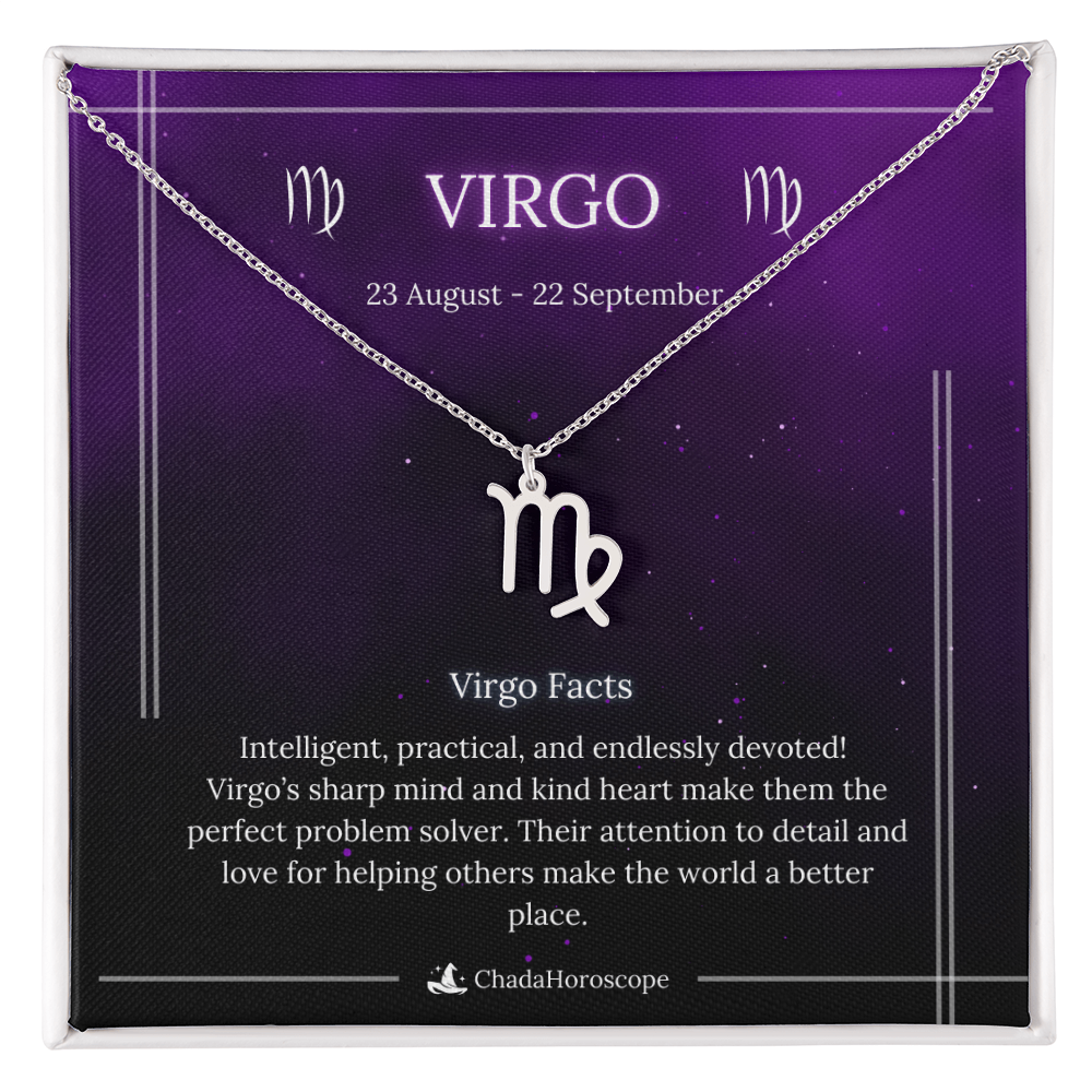 Virgo Zodiac Sign Necklace