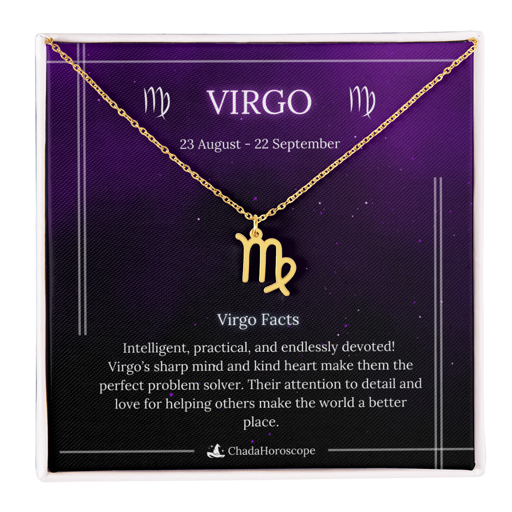 Virgo Zodiac Sign Necklace