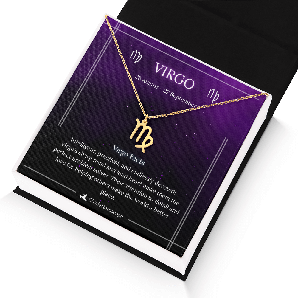 Virgo Zodiac Sign Necklace