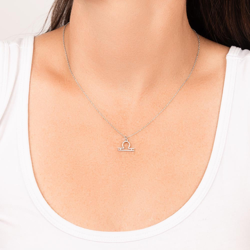 Libra Zodiac Sign Necklace