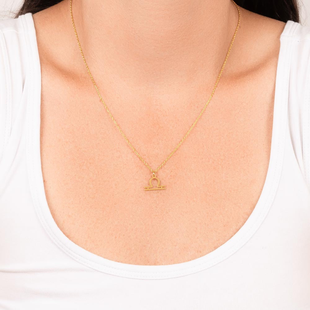 Libra Zodiac Sign Necklace