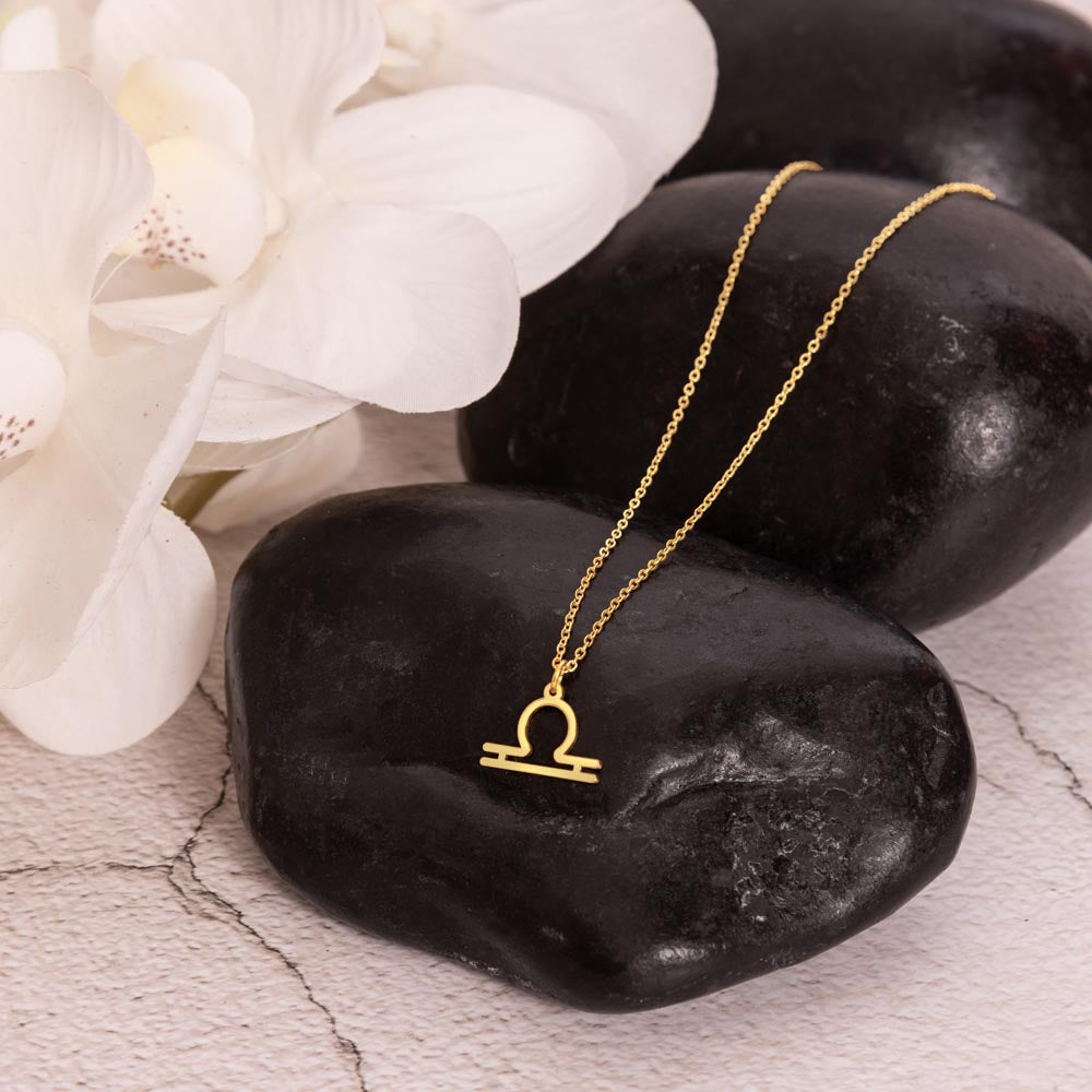 Libra Zodiac Sign Necklace