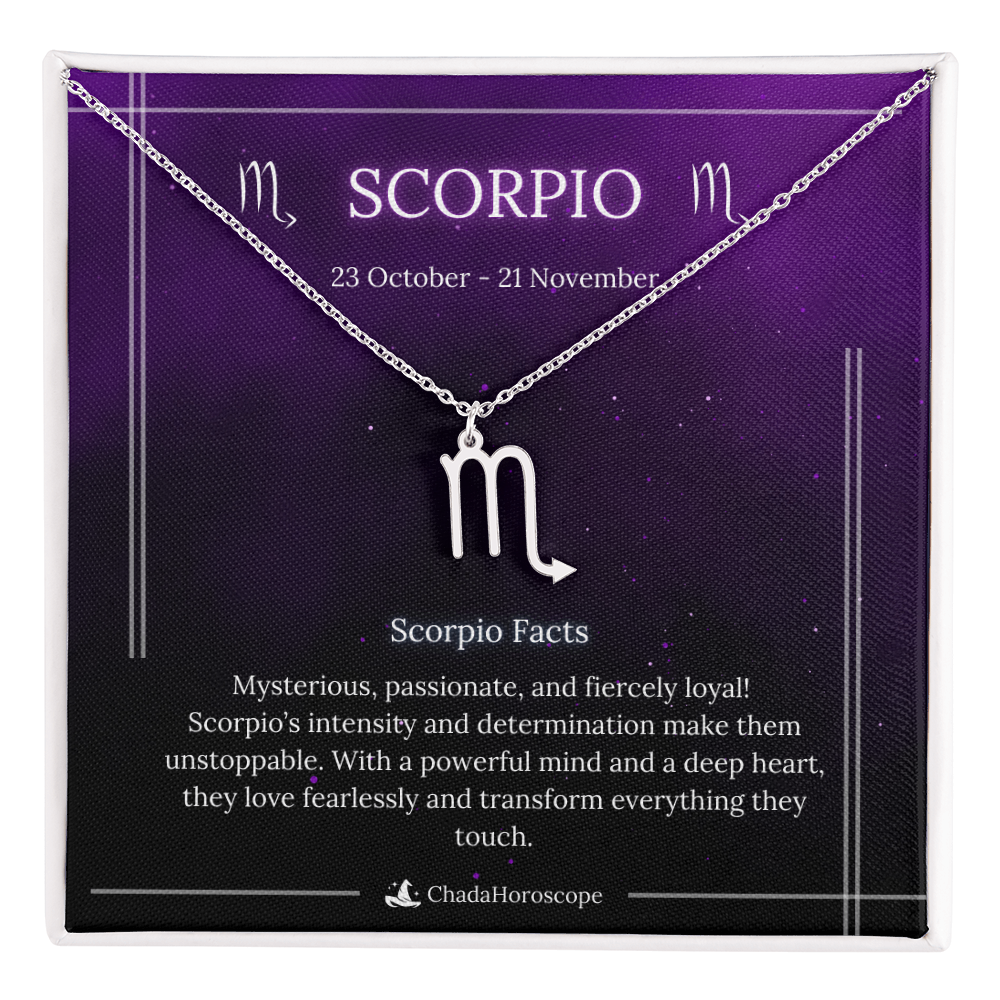 Scorpio Zodiac Sign Necklace