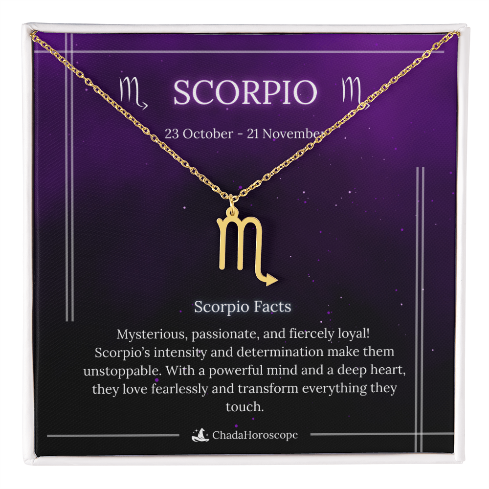 Scorpio Zodiac Sign Necklace