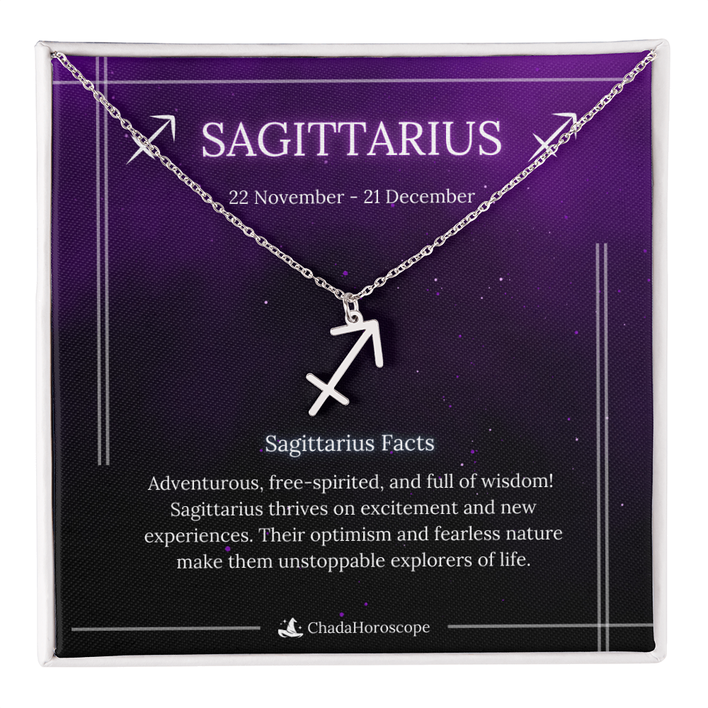 Sagittarius Zodiac Sign Necklace