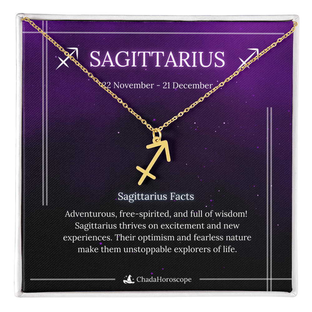 Sagittarius Zodiac Sign Necklace