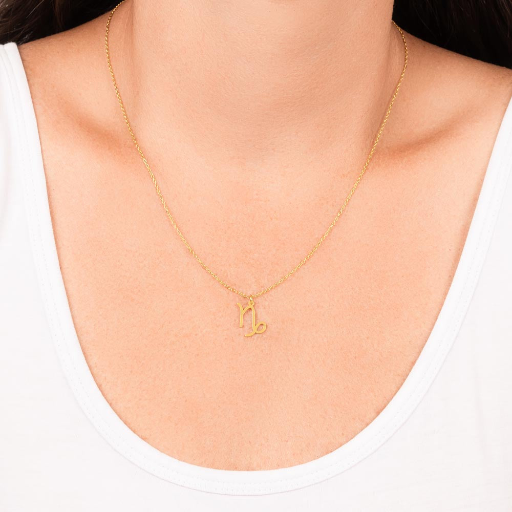 Capricorn Zodiac Sign Necklace