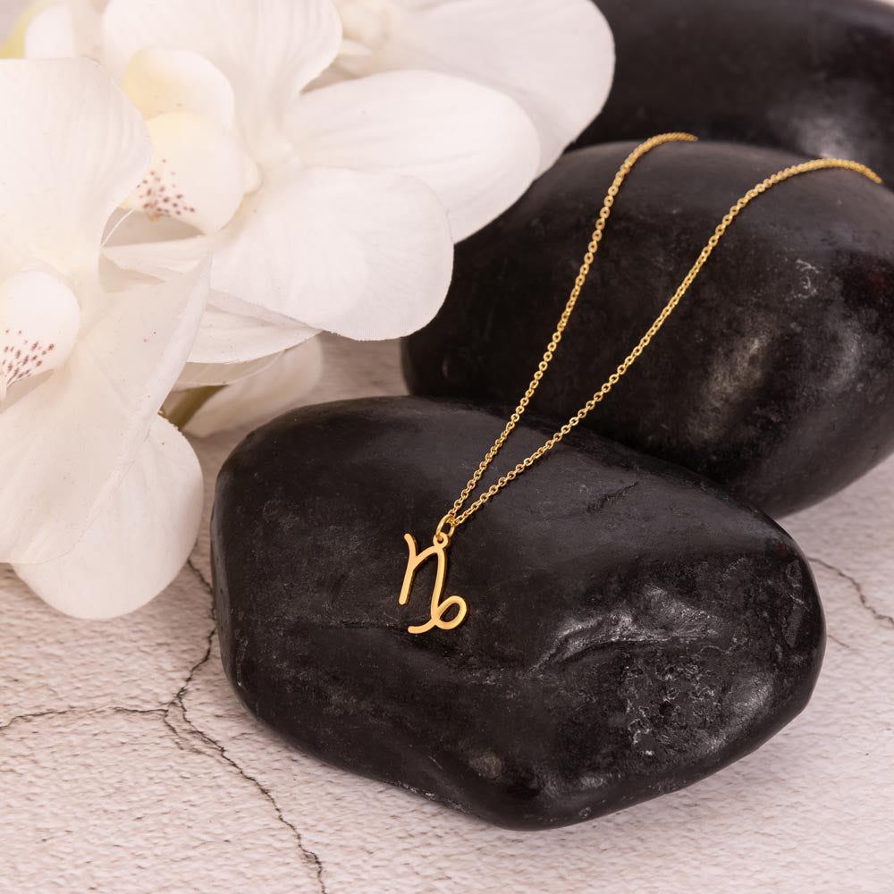 Capricorn Zodiac Sign Necklace