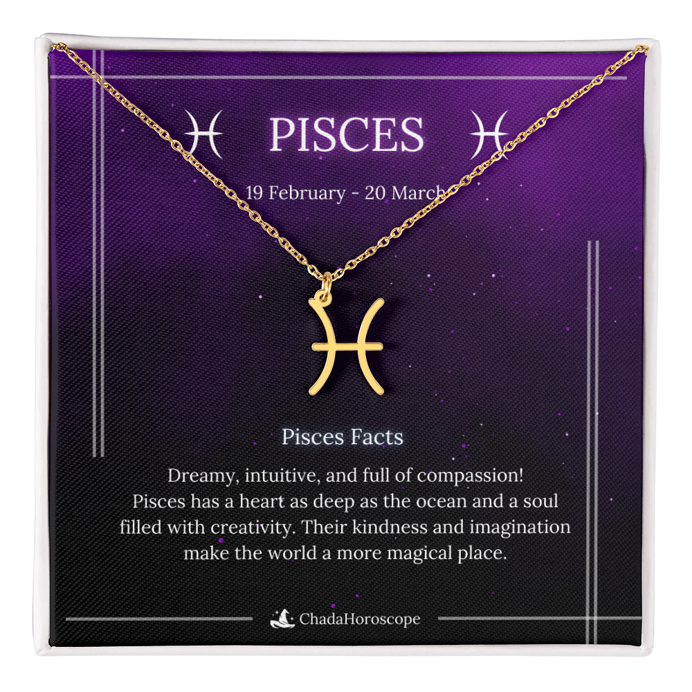 Pisces Zodiac Sign Necklace